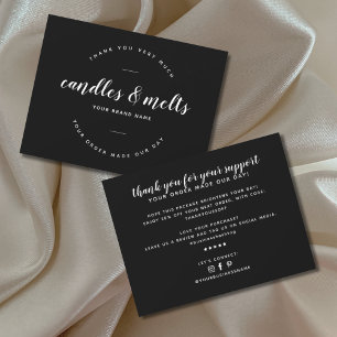 Tarjeta De Agradecimiento velas modernas y derrite pequeñas empresas