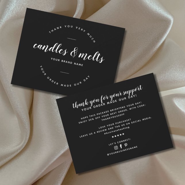 Tarjeta De Agradecimiento velas modernas y derrite pequeñas empresas (Subido por el creador)