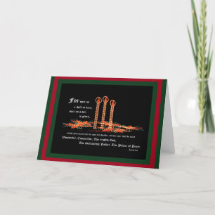Tarjeta De Agradecimiento Velas navidades, Isaías 9:6
