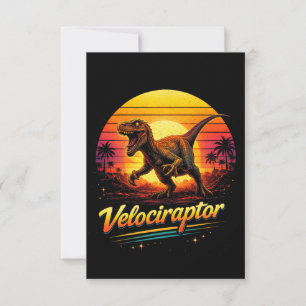 Tarjeta De Agradecimiento Velociraptor