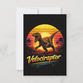 Tarjeta De Agradecimiento Velociraptor