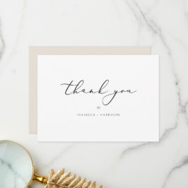 Tarjeta De Agradecimiento VELYN Elegant Caligraphy Script Moderno Minimal T