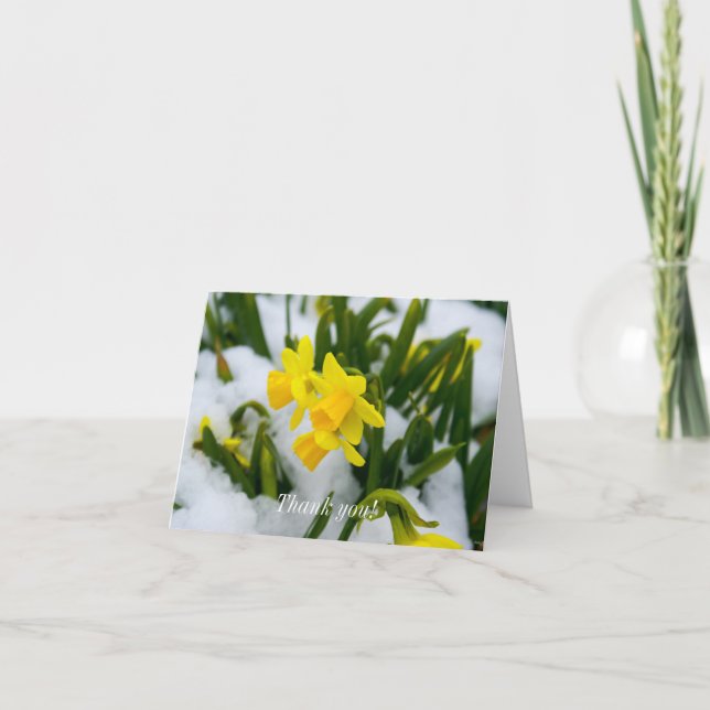 Tarjeta De Agradecimiento Ven a la primavera (Anverso)