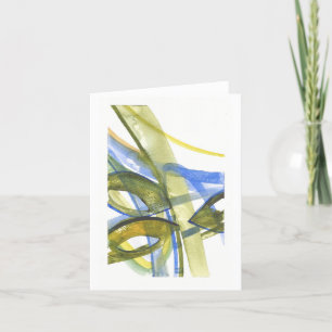 Tarjeta De Agradecimiento Verano abstracto deja acuarela Notecard
