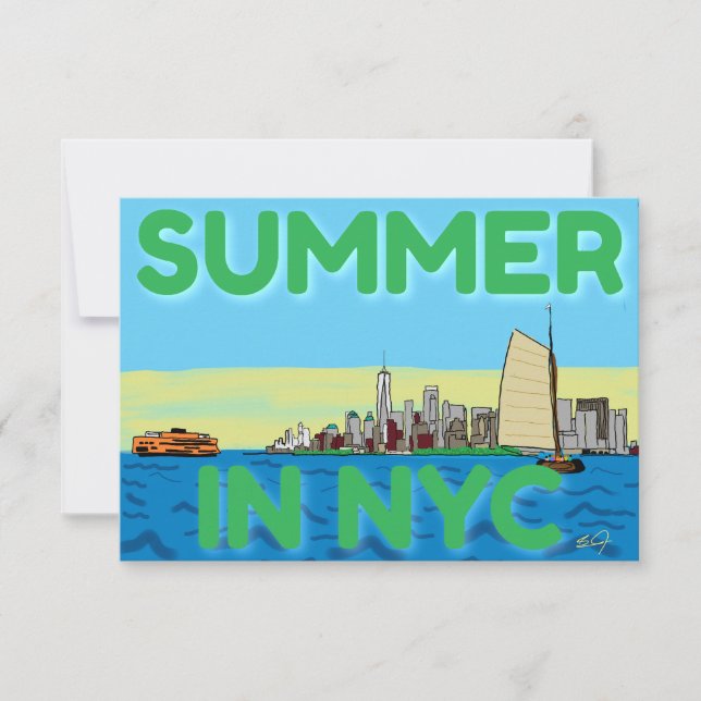 Tarjeta De Agradecimiento Verano en Nueva York (Anverso)
