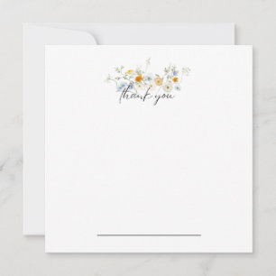Tarjeta De Agradecimiento Verano Floral Gracias Notecard