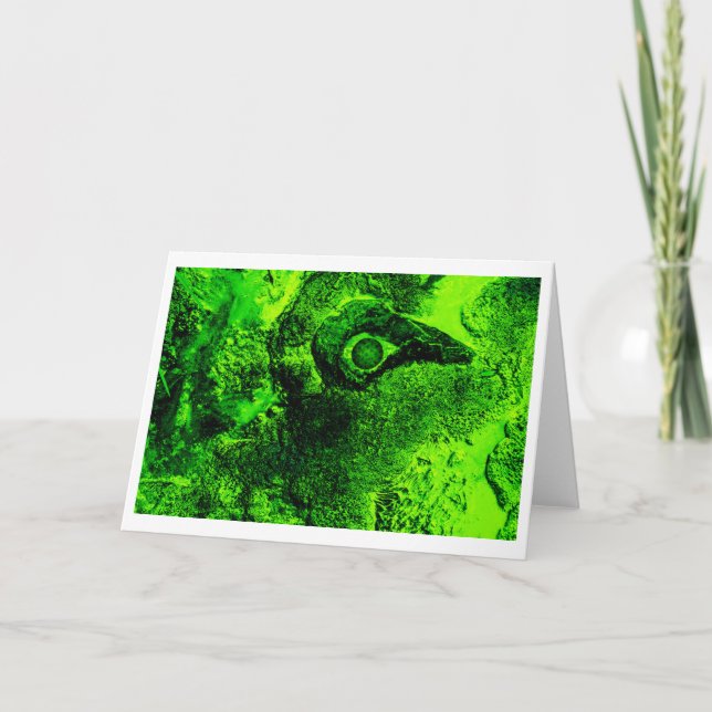 tarjeta de agradecimiento verde (Anverso)