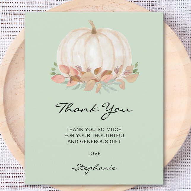 Tarjeta de agradecimiento verde de la Calabaza de  (Subido por el creador)
