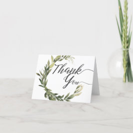 Tarjeta De Agradecimiento Verde Elegante Gracias