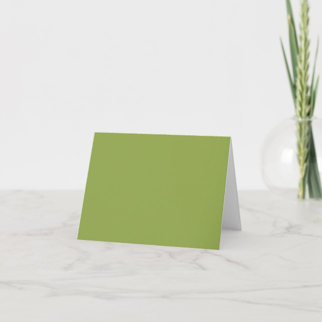 Tarjeta De Agradecimiento Verde lima moderado color sólido (Anverso)
