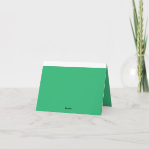 Tarjeta de agradecimiento verde   Minimalista eleg