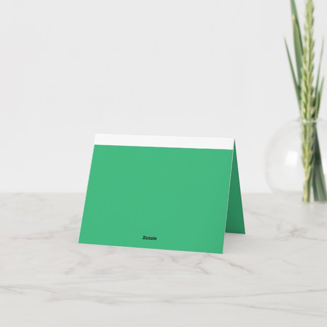 Tarjeta de agradecimiento verde | Minimalista eleg (Reverso)