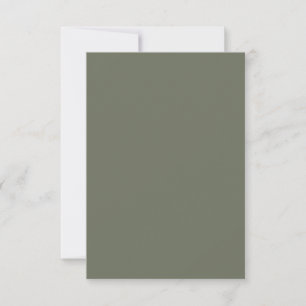 Tarjeta de agradecimiento verde musgo plana