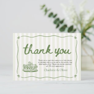 Tarjeta de agradecimiento Verde Salvia Un Nuevo Ca