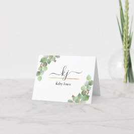 Tarjeta De Agradecimiento Verdor de nombre personalizado | Desde El Escritor