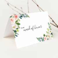 Verdor elegante doncella de honor floral gracias