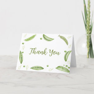 Tarjeta De Agradecimiento Verdor Veggie Sweet Pea En Pod Baby Shower
