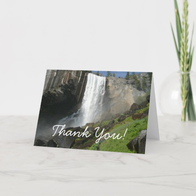 Tarjeta De Agradecimiento Vernal Falls I in Yosemite National Park (Anverso)