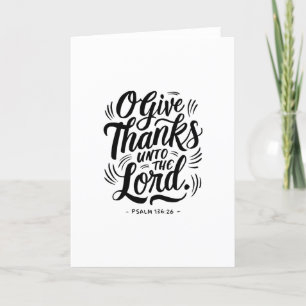 Tarjeta De Agradecimiento Versículo Bíblico del Día de Acción de Gracias: Sa
