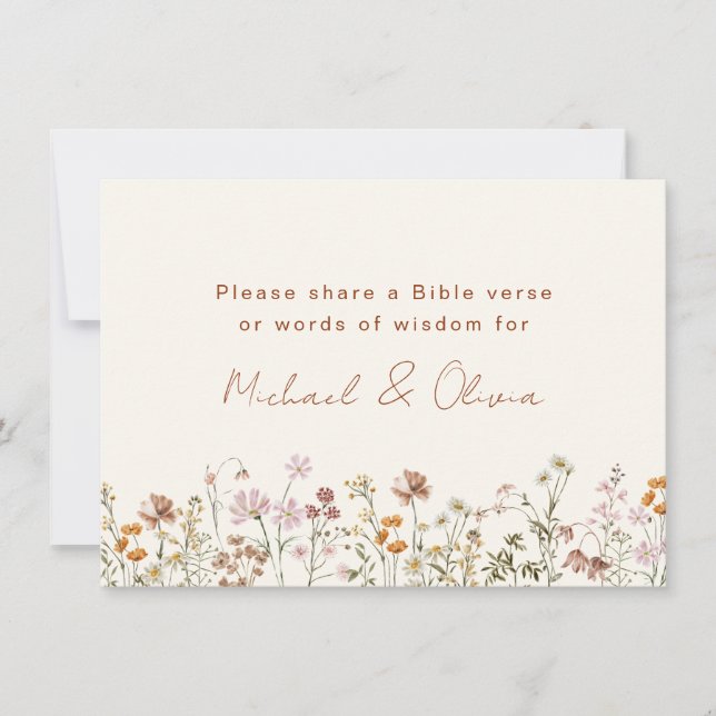 Tarjeta De Agradecimiento Versículo de la Biblia Compartir Flor Silvestre de (Anverso)