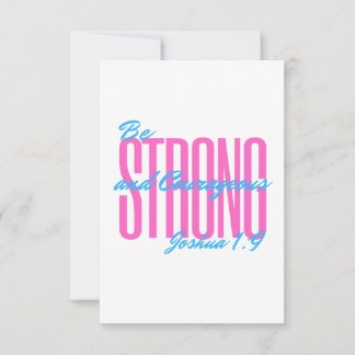 Tarjeta De Agradecimiento Verso de la Biblia Joshua 1:9