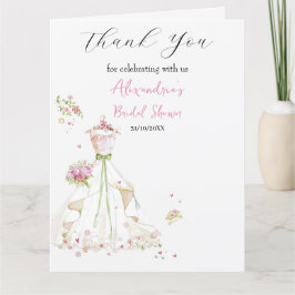 Tarjeta De Agradecimiento Vestido de Despedida de Soltera Personalizado Grac