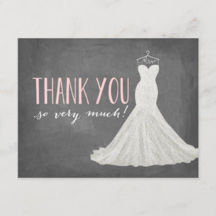 Tarjeta De Agradecimiento Vestido elegante Gracias