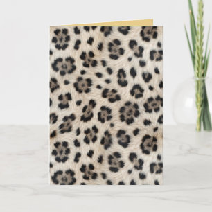 Tarjeta De Agradecimiento Vete Salvaje Leopardo de las Nieves Calidez Aspect