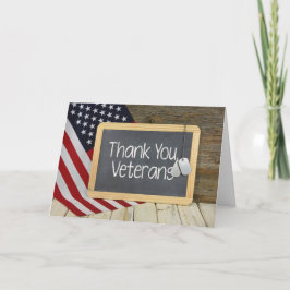Tarjeta De Agradecimiento Veteranos Gracias por firmar en pizarra