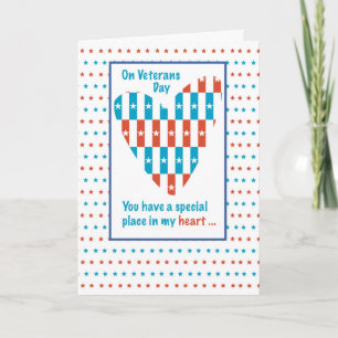 Tarjeta De Agradecimiento Veterans Day Patriotic Place In Heart, Gracias