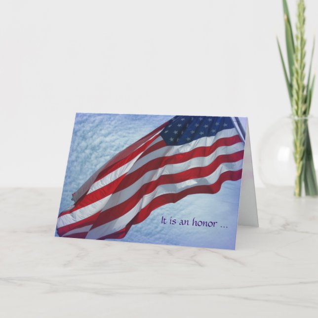Tarjeta De Agradecimiento Veterans Day, Thank You - Military Greeting Card (Anverso)