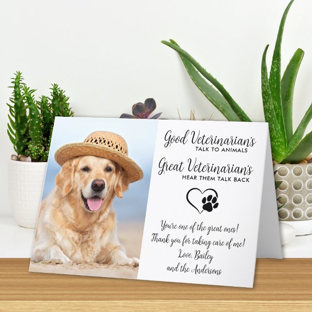 Tarjeta De Agradecimiento Veterinario Mascota de Perro Personalizado Foto Ve (Subido por el creador)