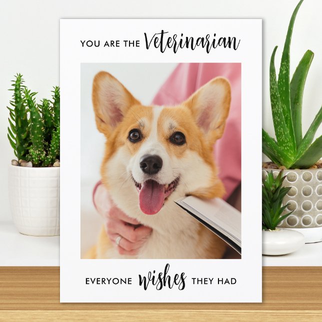 Tarjeta De Agradecimiento Veterinario Mascota Personalizado Foto Perro Veter (Subido por el creador)