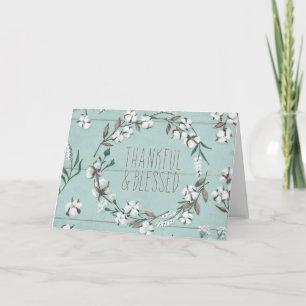 Tarjeta De Agradecimiento VI menta bendecida el   agradecido y bendecido