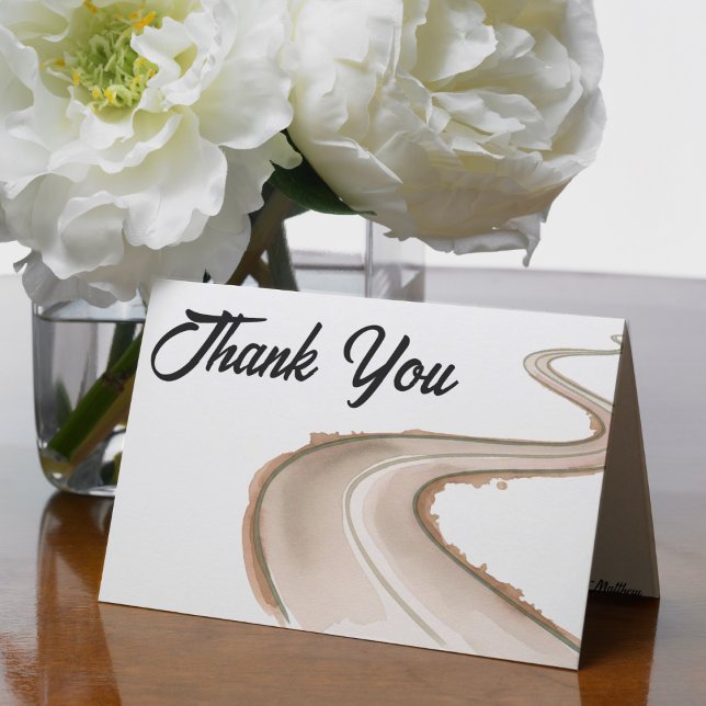Tarjeta De Agradecimiento Viajar de partners a padres Baby Shower (Traveling from Partners to Parents Baby Shower Thank You Card
)