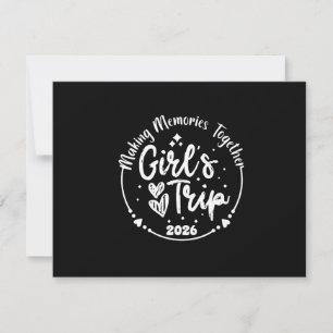 Tarjeta De Agradecimiento Viaje de chicas 2026 Chicas lindas Fin de semana 2