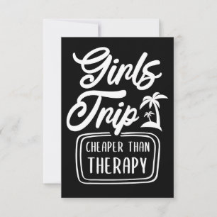 Tarjeta De Agradecimiento Viaje de Chicas de arte más barato que terapia