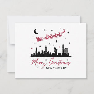 Tarjeta De Agradecimiento Viaje de Navidad a la Ciudad de Nueva York, Feliz 