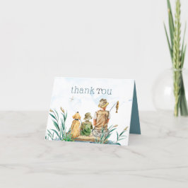 Tarjeta De Agradecimiento Viaje de pesca familiar: Primer cumpleaños de un n