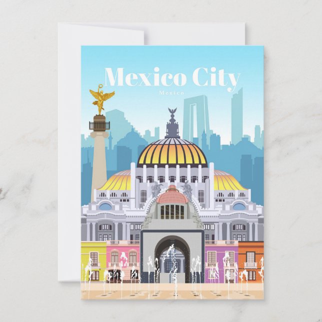 Tarjeta De Agradecimiento Viajes De Arte De Viaje A Ciudad De México (Anverso)