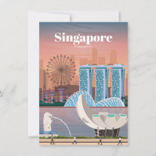 Tarjeta De Agradecimiento Viajes De Arte De Viaje A Singapur