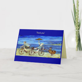 Tarjeta De Agradecimiento Viajes en bicicleta tándem