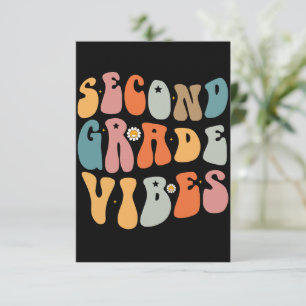 Tarjeta De Agradecimiento Vibraciones de Segundo Grado De vuelta al cole Gro