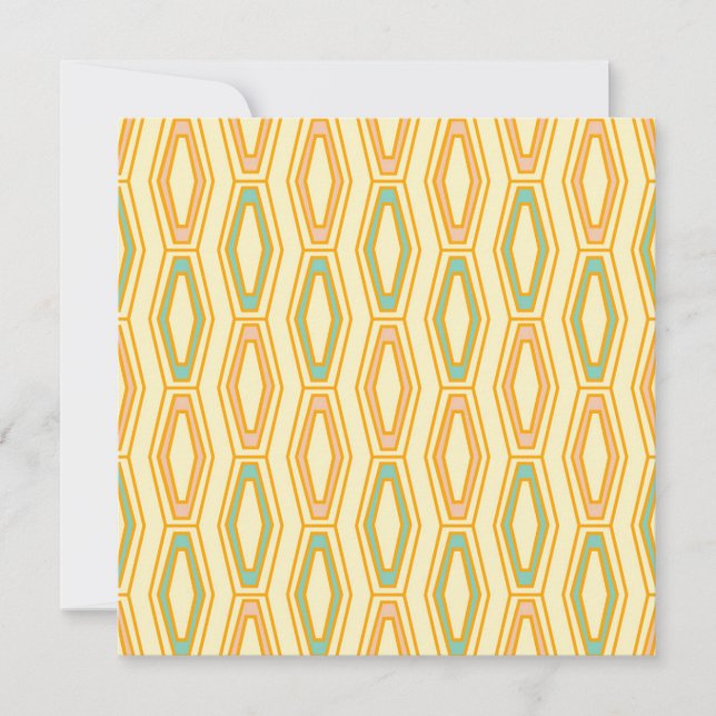 Tarjeta De Agradecimiento Vibrant geometric pattern with hexagonal shapes  (Anverso)