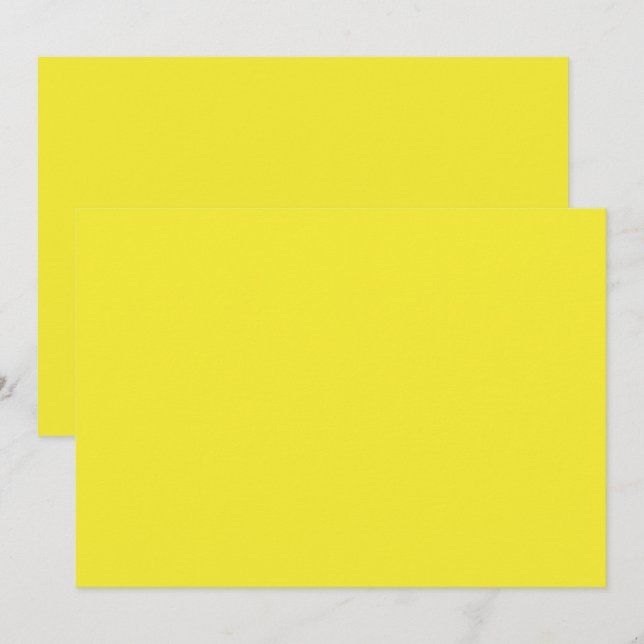 Tarjeta De Agradecimiento Vibrant Solid Yellow Background  (Anverso / Reverso)