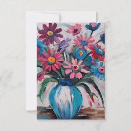 Tarjeta De Agradecimiento Vibrante Diseño Floral