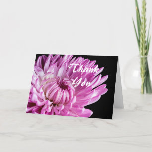 Tarjeta De Agradecimiento Vibrante en Dahlia Rosa Gracias