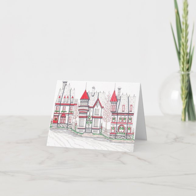 Tarjeta De Agradecimiento Victorian Christmas Greeting Card (Anverso)