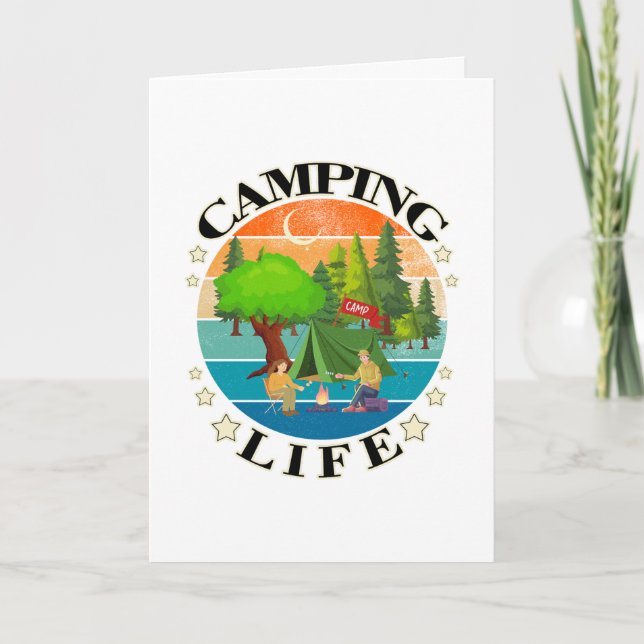 Tarjeta De Agradecimiento Vida de campamento (Anverso)