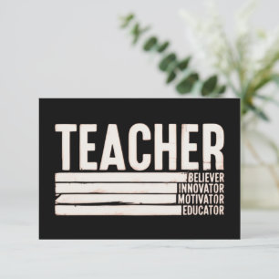 Tarjeta De Agradecimiento Vida de maestro de vuelta al colegio